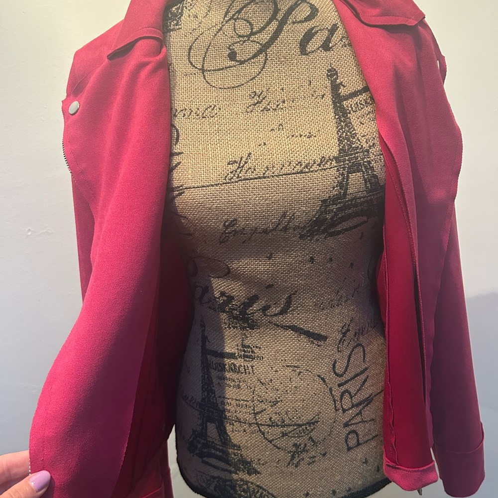 Bright Pink Moto Jacket - Women - Picture 4 of 6